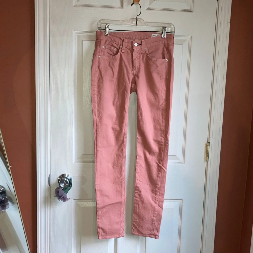 Rag & Bone Skinny Jeans Salmon Pink sz 25 - Picture 2 of 10